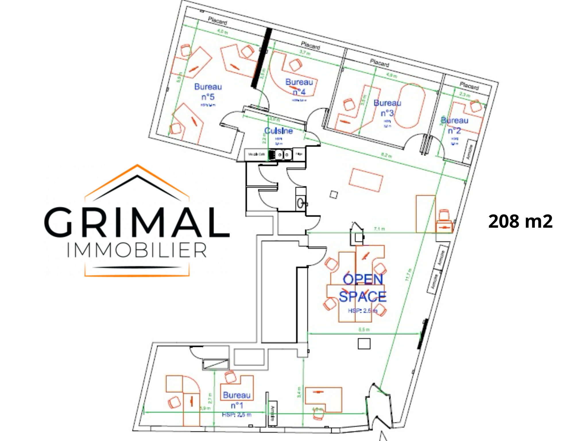 LOCAL COMMERCIAL 208 m2 — Bd Danielle Casanova — Marseille 14ème — Secteur en pleine valorisation